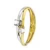 14 Karaat Bicolor Gouden Ring Met Zirkonia
