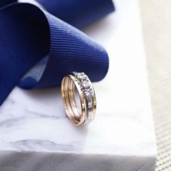 14 Karaat Bicolor Gouden Ring Met Zirkonia -SieradenSpot Korting 14 karaat bicolor gouden ring met zirkonia 5