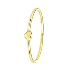 14 Karaat Geelgouden Damesring Met Hart