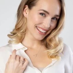 14 Karaat Geelgouden Ketting 2 Harten -SieradenSpot Korting 14 karaat geelgouden ketting 2 harten 1