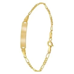 14 Karaat Geelgouden Kinder Plaatarmband