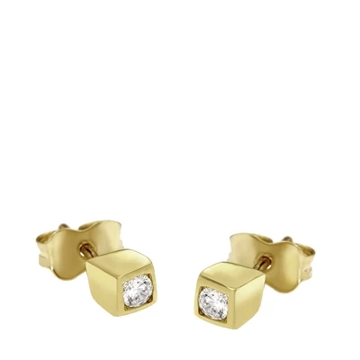 14 Karaat Geelgouden Oorbellen Met Zirkonia Ovaal 3 14 Karaat Geelgouden Oorbellen Met Zirkonia Ovaal