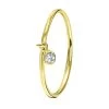 14 Karaat Geelgouden Ring Bedeltje Wit Zirkonia -SieradenSpot Korting 14 karaat geelgouden ring bedeltje wit zirkonia