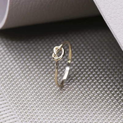 14 Karaat Geelgouden Ring Knoop 5 14 Karaat Geelgouden Ring Knoop - Afbeelding 3