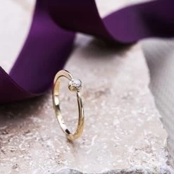 14 Karaat Geelgouden Ring Met Diamant 0,05ct -SieradenSpot Korting 14 karaat geelgouden ring met diamant 0 05ct 2