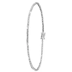 14 Karaat Witgouden Tennisarmband Met Diamant 0,42ct