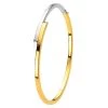 14k Bicolor Gouden Bangle Armband -SieradenSpot Korting 14k bicolor gouden bangle armband