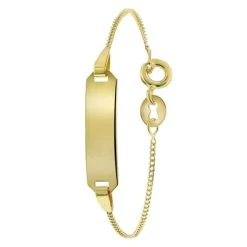 14K Geelgouden Kinder Plaatarmband Gourmet