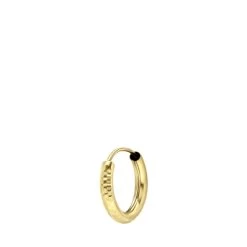 14K Geelgouden Mannen Oorbel Diamond Cut 15,5mm