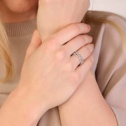 14K Witgouden Ring Fantasie 71 Diamanten 0,43ct -SieradenSpot Korting 14k witgouden ring fantasie 71 diamanten 0 43ct 1