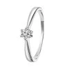 14K Witgouden Solitair Ring Met Diamant (0,20ct.) -SieradenSpot Korting 14k witgouden solitair ring met diamant 0 20ct