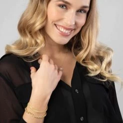 Voorkant -SieradenSpot Korting 9 karaat armband fantasie schakel 1