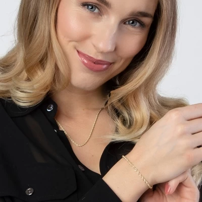 9 Karaat Armband Koord 4 9 Karaat Armband Koord - Afbeelding 2