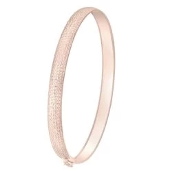 9 Karaat Bangle Diamond Cut Rose