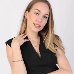 9 Karaat Bicolor Ketting Met Hanger Open Hart -SieradenSpot Korting 9 karaat bicolor ketting met hanger open hart 4