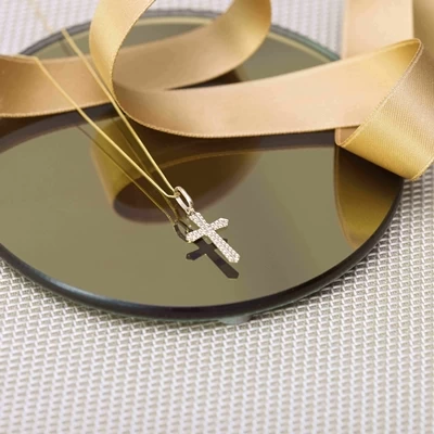 9 Karaat Ketting Met Hanger Kruis 5 9 Karaat Ketting Met Hanger Kruis - Afbeelding 3