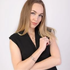 9 Karaat Ketting Met Hanger Lint Met Zirkonia Wit 8 9 Karaat Ketting Met Hanger Lint Met Zirkonia Wit -SieradenSpot Korting 9 karaat ketting met hanger lint met zirkonia wit 2