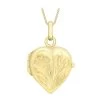 9 Karaat Ketting Met Hartmedaillon Met Bloemen -SieradenSpot Korting 9 karaat ketting met hartmedaillon met bloemen