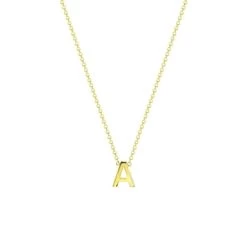 9 Karaat Ketting Met Letter Hanger