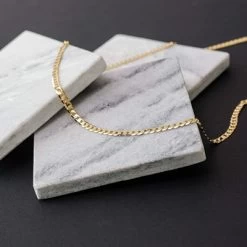 9K Ketting Met Diamond Cut Gourmet Schakel 4,5mm -SieradenSpot Korting 9k ketting met diamond cut gourmet schakel 4 5mm 2