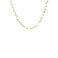 9K Ketting Met Diamond Cut Gourmet Schakel 4,8mm