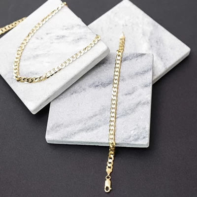 9K Ketting Met Diamond Cut Gourmet Schakel 5,9mm 6 9K Ketting Met Diamond Cut Gourmet Schakel 5,9mm - Afbeelding 4