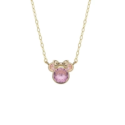 9Karaat Disney Minnie Ketting Roze Kristal 3 9Karaat Disney Minnie Ketting Roze Kristal