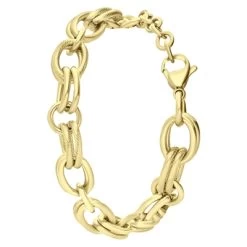 Gerecycled Stalen 18 Karaat Goldplated Armband Cecile