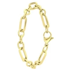 Gerecycled Stalen 18 Karaat Goldplated Armband Odila
