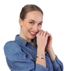 Gerecycled Stalen Armband Bangle Met Kristal 9 Gerecycled Stalen Armband Bangle Met Kristal -SieradenSpot Korting gerecycled stalen armband bangle met kristal 3