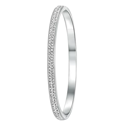 Gerecycled Stalen Armband Bangle Met Kristal 3 Gerecycled Stalen Armband Bangle Met Kristal