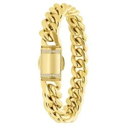 Gerecycled Stalen Goldplated Armband