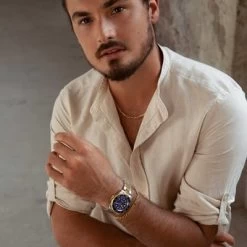 Gerecycled Stalen Goldplated Ketting Met Figaroschakel -SieradenSpot Korting gerecycled stalen goldplated ketting met figaroschakel 2