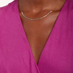 Gerecycled Stalen Goldplated Ketting Met Kralen -SieradenSpot Korting gerecycled stalen goldplated ketting met kralen 1