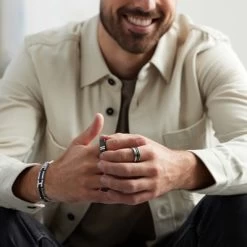 Gerecycled Stalen Heren Ring Met Zwarte Kabels 7 Gerecycled Stalen Heren Ring Met Zwarte Kabels -SieradenSpot Korting gerecycled stalen heren ring met zwarte kabels 2