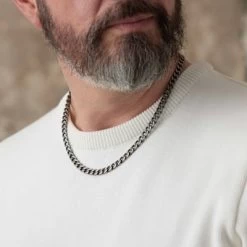 Gerecycled Stalen Herenketting Gourmetschakel