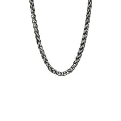 Gerecycled Stalen Herenketting Spiga Antique Finish