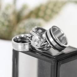 Gerecycled Stalen Herenring Mat/glans -SieradenSpot Korting gerecycled stalen herenring mat glans 2