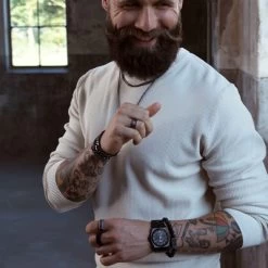 Gerecycled Stalen Herenring Schakel Anique Finish -SieradenSpot Korting gerecycled stalen herenring schakel anique finish 2