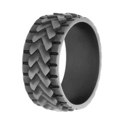 Gerecycled Stalen Herenring Schakel Anique Finish