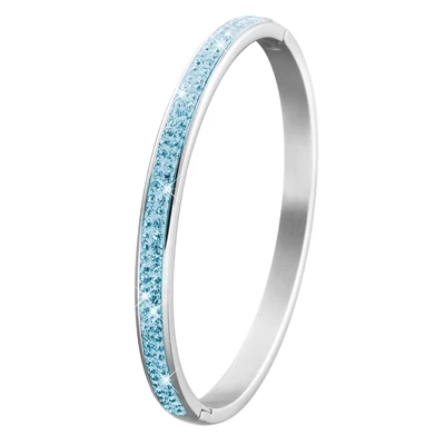 Gerecycled Stalen Kinderarmband Aqua Bohemica Kristal 3 Gerecycled Stalen Kinderarmband Aqua Bohemica Kristal