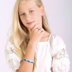 Gerecycled Stalen Kinderoorbellen Met Emaille Aqua -SieradenSpot Korting gerecycled stalen kinderoorbellen met emaille aqua 2