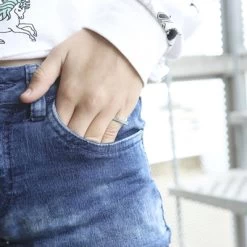 Gerecycled Stalen Kinderring Aqua Bohemica Kristal 5 Gerecycled Stalen Kinderring Aqua Bohemica Kristal -SieradenSpot Korting gerecycled stalen kinderring aqua bohemica kristal 1