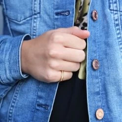 Gerecycled Stalen Kinderring Gold Light Colorado Kristal -SieradenSpot Korting gerecycled stalen kinderring gold light colorado kristal 1