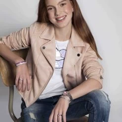 Gerecycled Stalen Kinderring Licht Roze Kristal -SieradenSpot Korting gerecycled stalen kinderring licht roze kristal 2