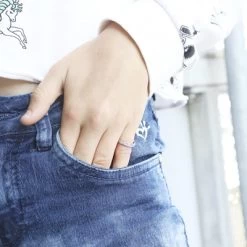 Gerecycled Stalen Kinderring Violet Kristal 5 Gerecycled Stalen Kinderring Violet Kristal -SieradenSpot Korting gerecycled stalen kinderring violet kristal 1