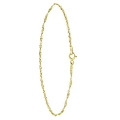 Gerecycled Zilveren Goldplated Armband Gedraaid