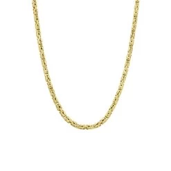 Gerecycled Zilveren Goldplated Collier Koningsschakel