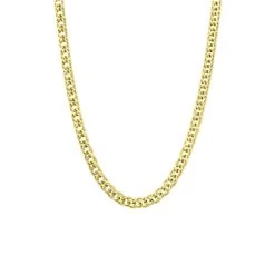 Gerecycled Zilveren Goldplated Herencollier Dubbele Gourmet