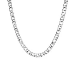 Gerecycled Zilveren Ketting Gourmetschakel.